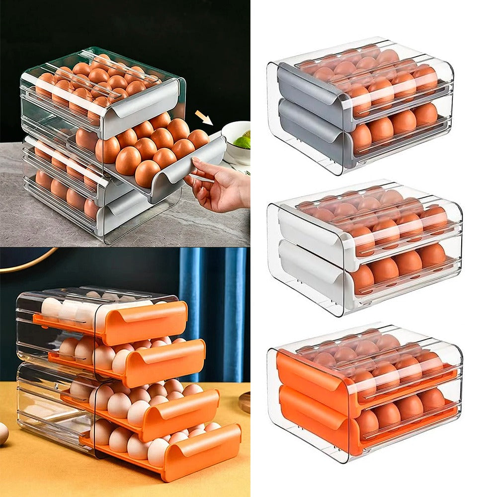 ORGANIZADOR DE HUEVOS CON TAPA