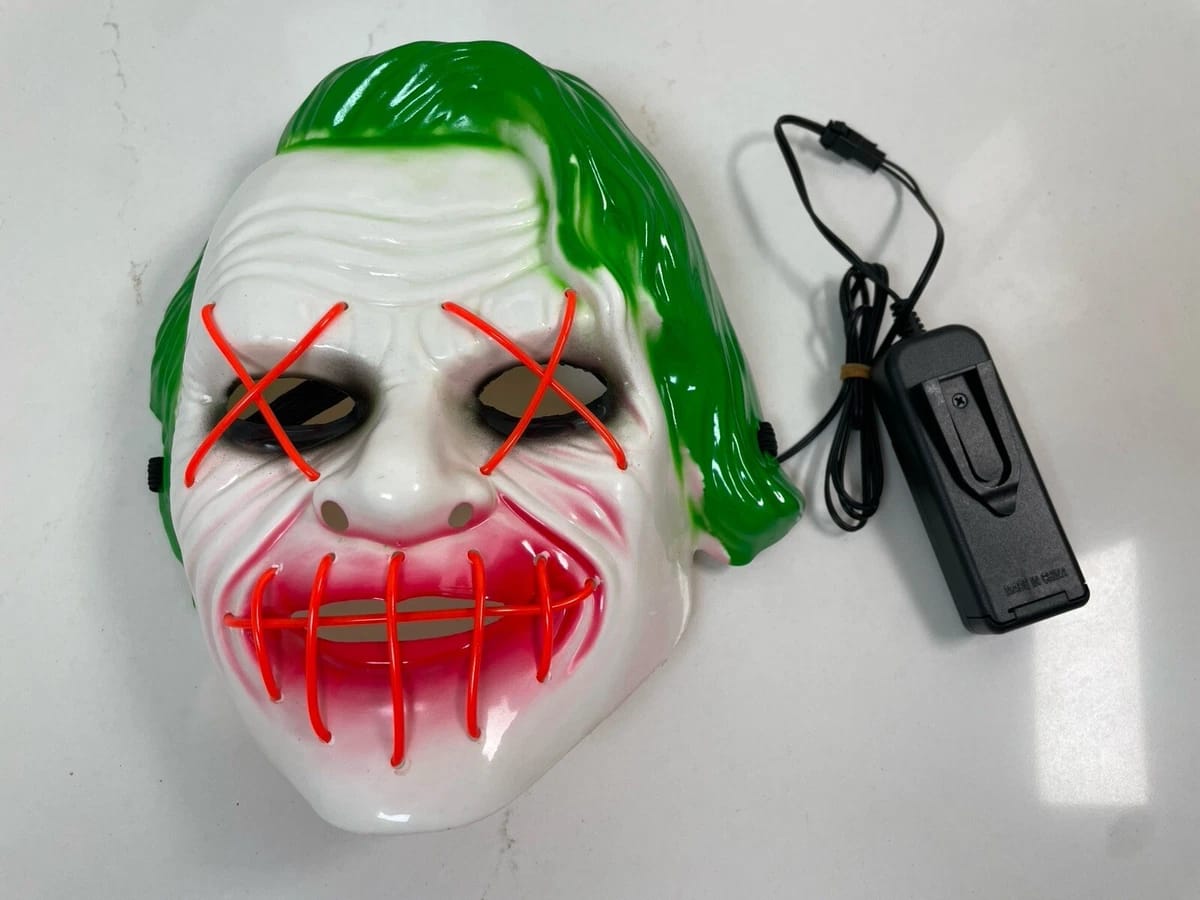 MÁSCARA JOKER CON LUZ LED