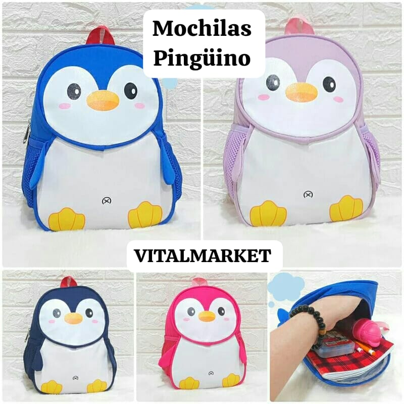 MOCHILA INFANTIL PINGUINO