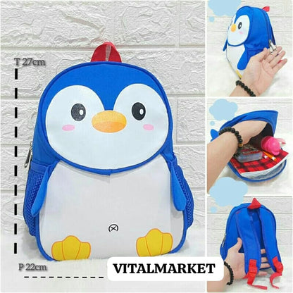 MOCHILA INFANTIL PINGUINO