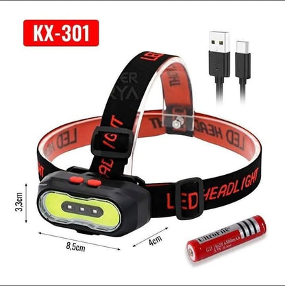 LINTERNA FRONTAL LED RECARGABLE KX-301