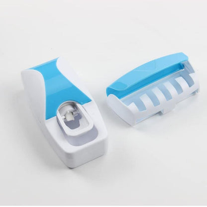 DISPENSADOR DE PASTA DENTAL Y SOPORTE DE CEPILLOS