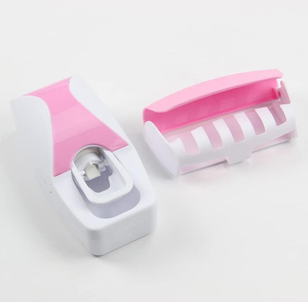 DISPENSADOR DE PASTA DENTAL Y SOPORTE DE CEPILLOS