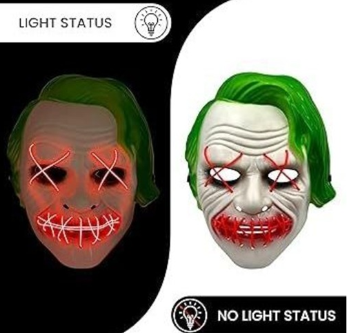 MÁSCARA JOKER CON LUZ LED